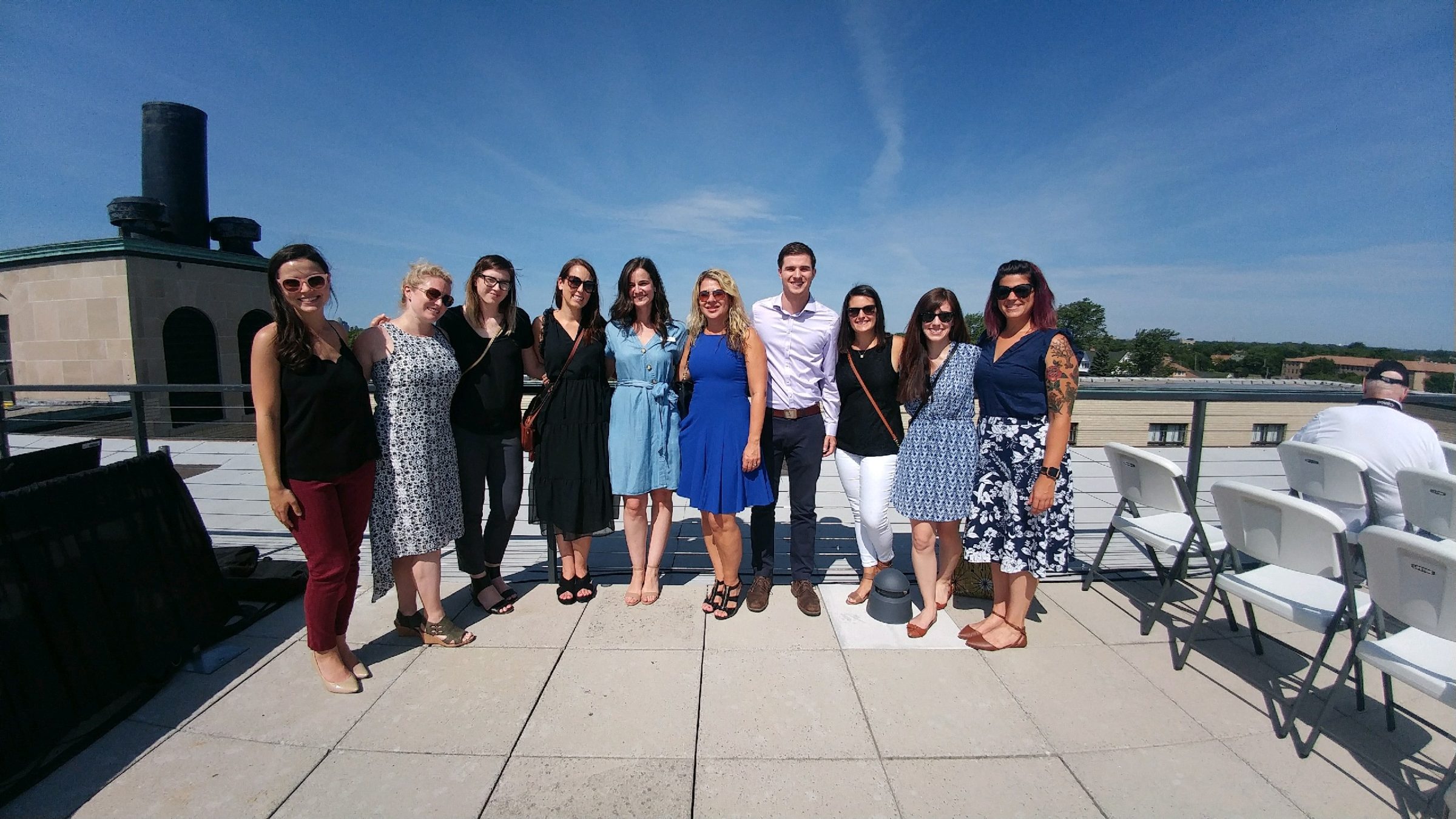 crowley webb crew at buffalo museum of science for brand launch event july 2018